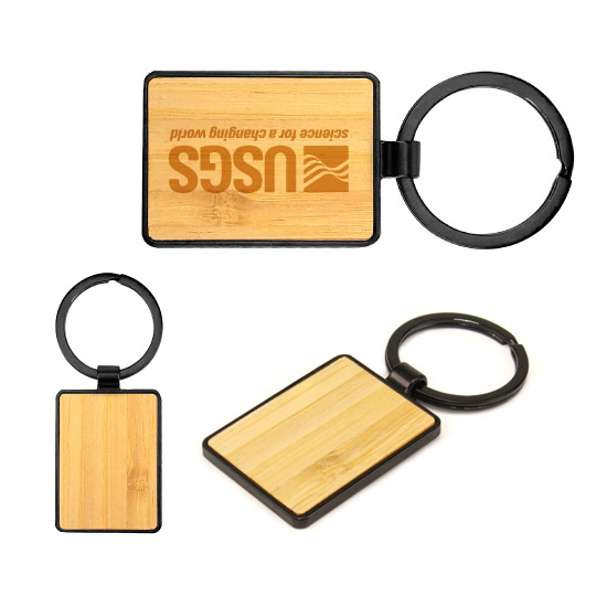 Metal Key-chain with Bamboo