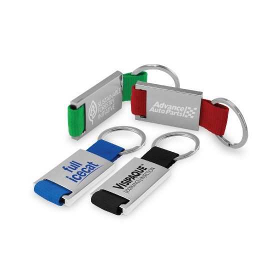 Metal Keychain with Strap