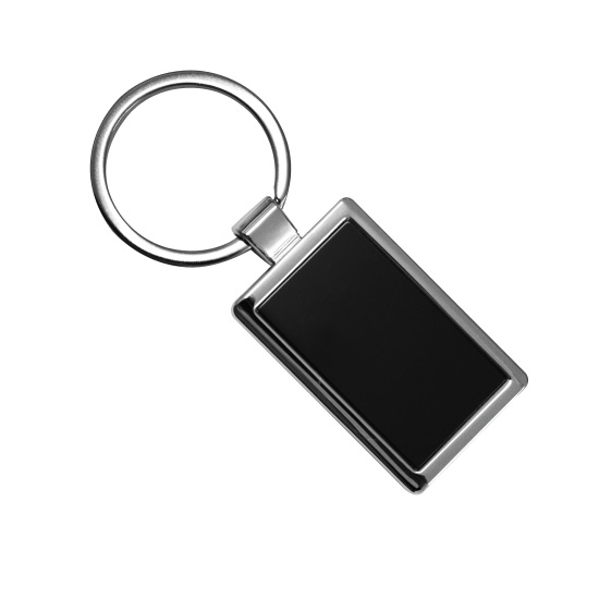 Rectangular Shaped Metal Keychain